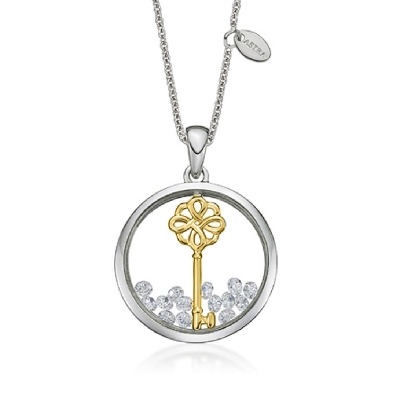 Lucky Key - ASTRA Jewellery
Silver &amp; 14KT Yellow Gold Plated 16mm ...