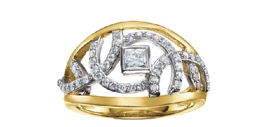 10KT YG/WG Diamond Ring .50ctw

  