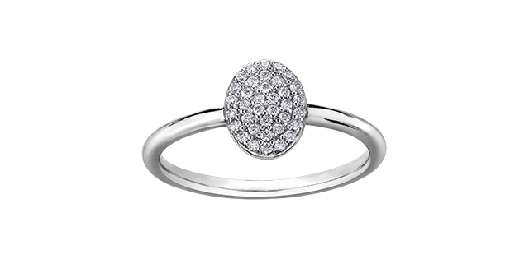 Diamond Pave Ring in Oval Shape
0.15ctw

10KT WG

*Ring sizing...