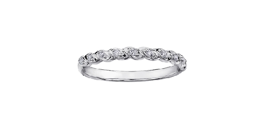 Diamond Ring from the Chi Chi Collection  0.08ctw 10KT WG

*Ring ...