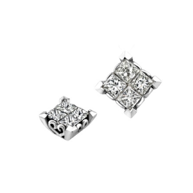 Diamond Earrings 0.33ctw
14KT White Gold

  