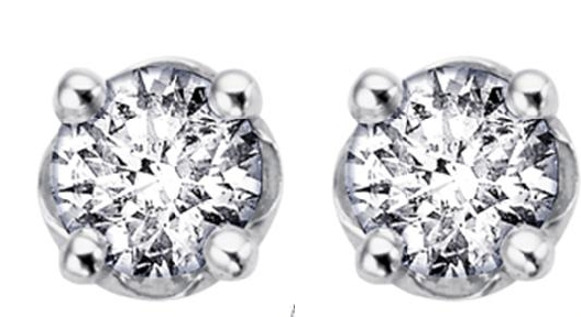 Diamond Stud Earrings in 14KT WG
0.15ctw  