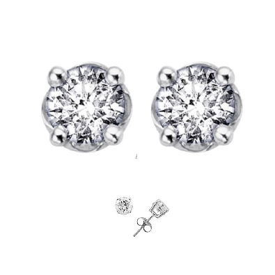 Diamond Stud Earrings in 14KT WG
0.25ctw  