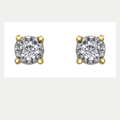 Illuminaire Diamond Earrings 0.10ctw
10KT Yellow and White Gold  