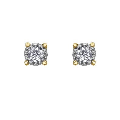 Illuminaire Diamond Earrings 0.25ctw
10KT Yellow and White Gold  