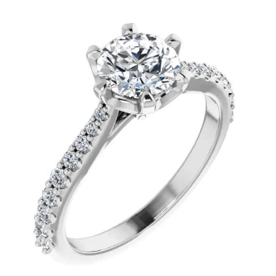 Diamond Engagement Ring  1.25ctw 
14KT White Gold

1.0ct Centre ...