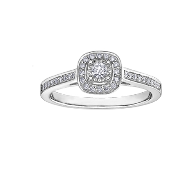 Diamond Illuminaire Engagment Ring  0.19ctw
10KT WG

  