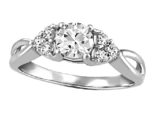 Canadian Diamond Centre Engagement Ring 0.76ctw
14KT White Gold

...