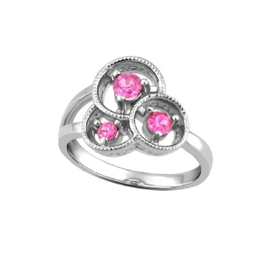 Pink Sapphire Ring
10KT White Gold

  