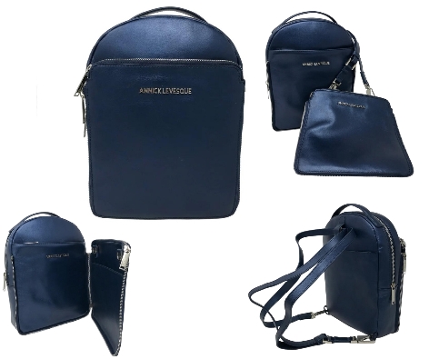 Annicklevesque - Leather Backpack - Alice in Metallic Navy 

The ...