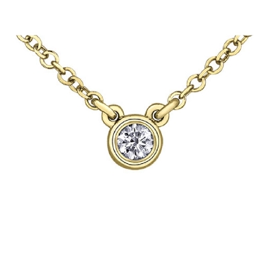 Maple Leaf Diamond&trade; Bezel-Set Solitaire Necklace
0.061ct

14KT...