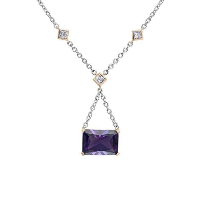 Maple Leaf Diamonds&trade; Amethyst and Diamond Pendant 0.56ctw
14KT W...