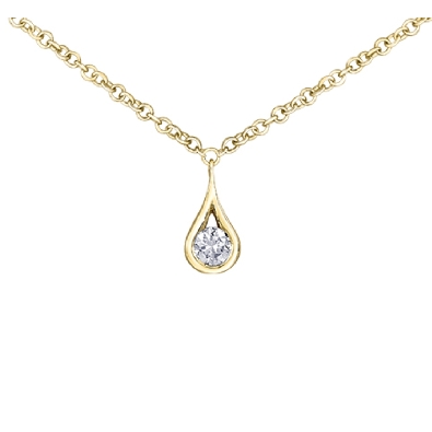 Maple Leaf Diamond&trade; Canadian Diamond Necklace 0.08ctw in 14KT Yel...