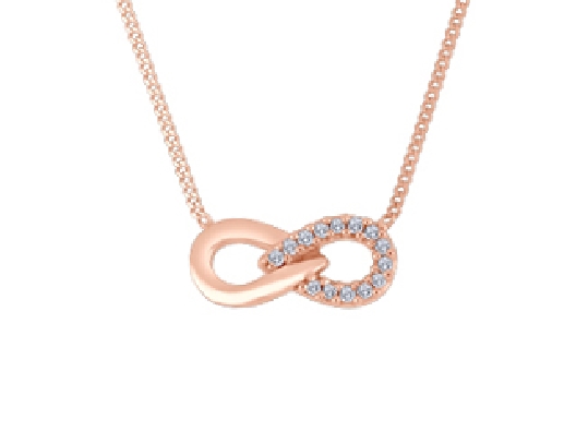 Diamond Infinity Pendant 0.042ctw
10KT Yellow Gold (Pictured in Pi...