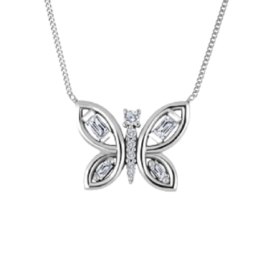 Canadian Diamond Butterfly Pendant 0.14ctw
10KT White Gold
  