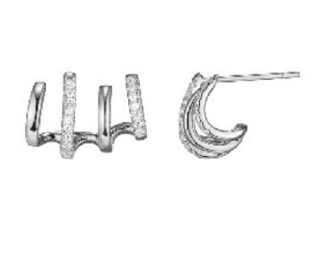 Reign Diamondlite CZ
4-in-1 Illusion Earrings
Silver/Rhodium Plat...