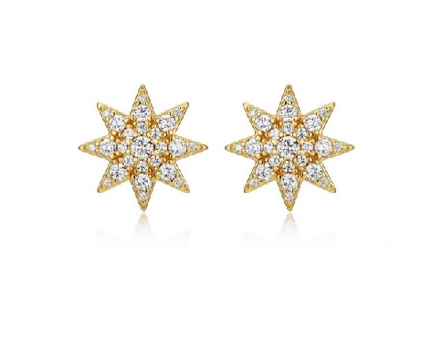 Reign 
Diamondlite CZ
Star Earrings
Silver/Gold Plated
w/CZ  