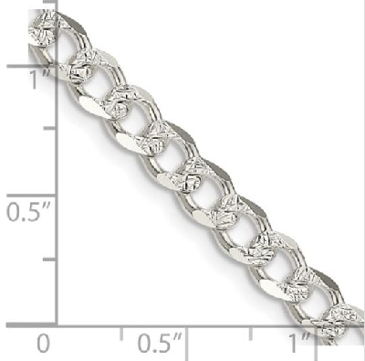 Sterling Silver
Pavé Curb Chain
5.5mm 
8    