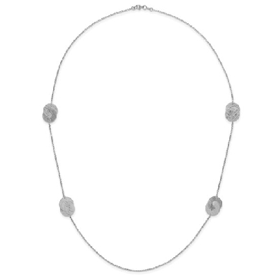 Leslie s Sterling Silver
Etched Circles Necklace
Rhodium Plated
...
