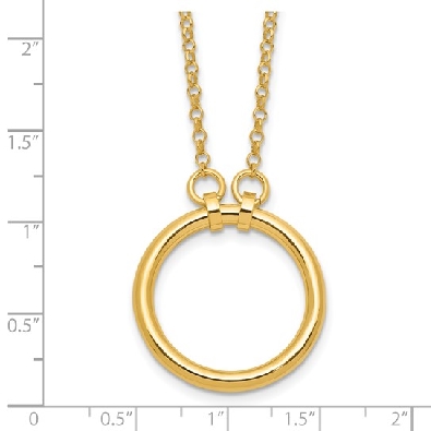 Leslie s Sterling Silver
Polished Circle Necklace
Gold Tone Plate...