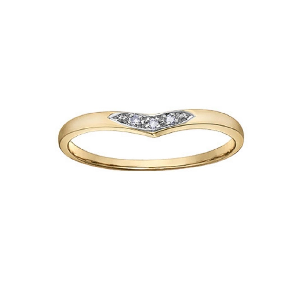 Diamond Band in 10KT Yellow or White Gold 0.05c...