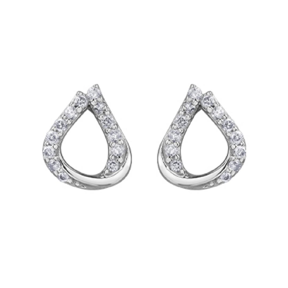 Diamond Earrings  0.20ctw
10KT White Gold   