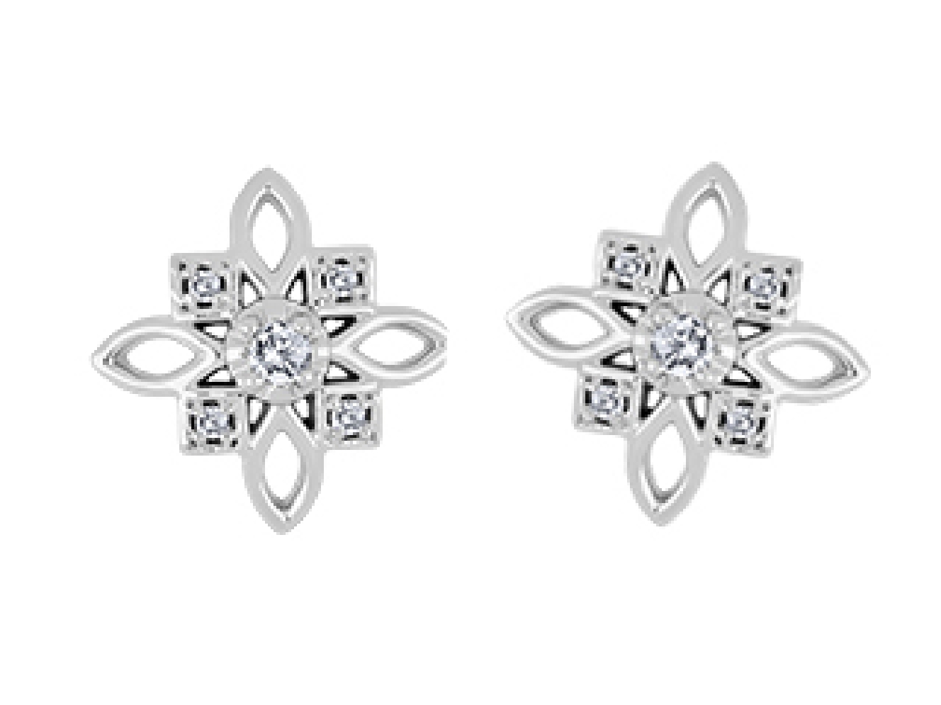 Canadian Diamond Earrings 0.09ctw
10KT White G...