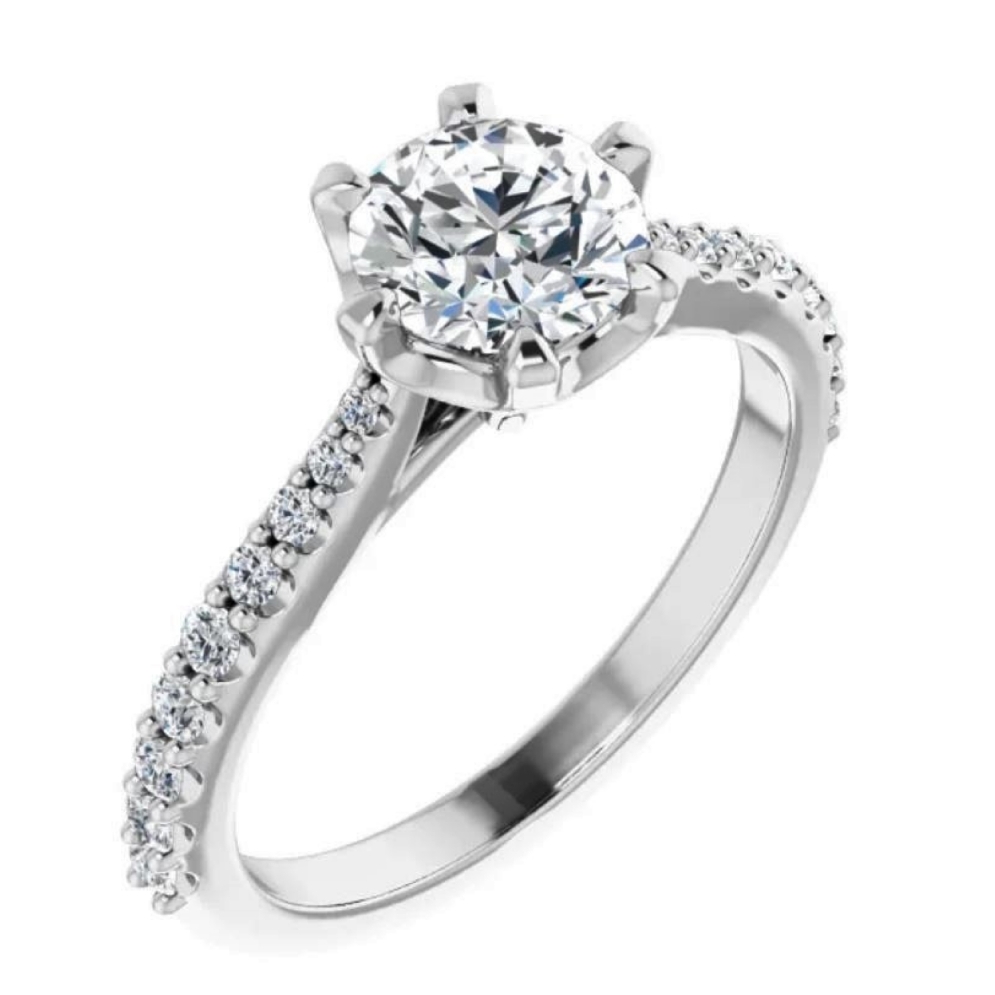 Diamond Engagement Ring  1.25ctw 
14KT White G...