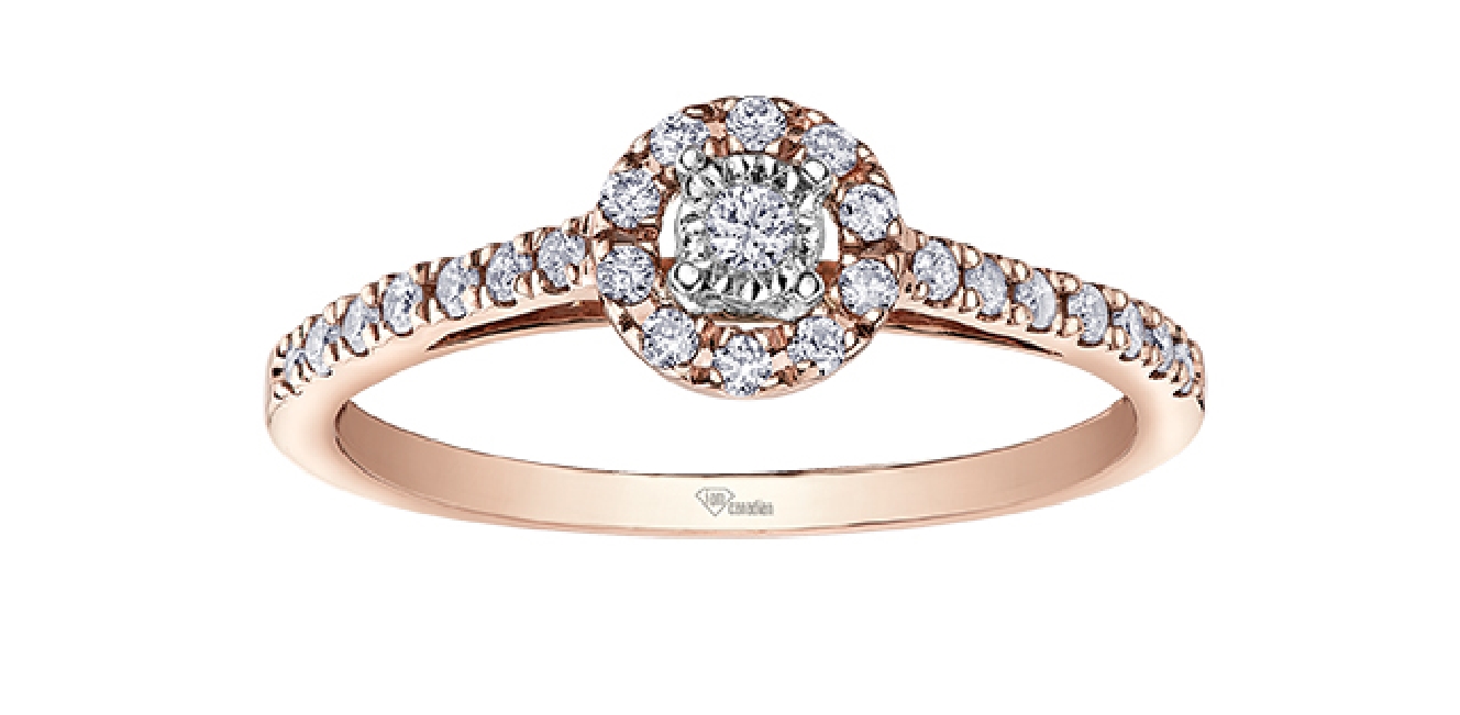Canadian Diamond Engagement Ring 0.249ctw
10Kt...