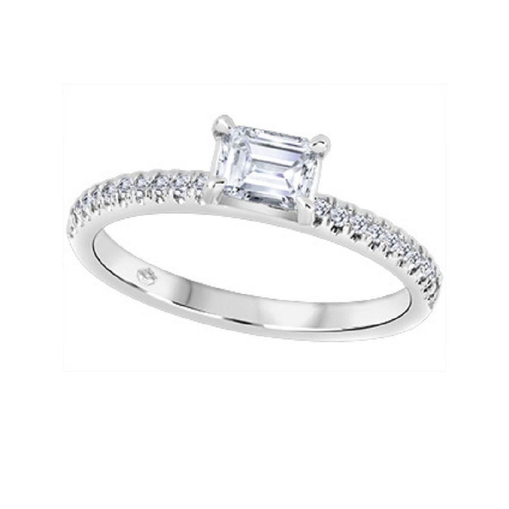 Emerald Cut Diamond Engagement Ring 0.64ctw
14...