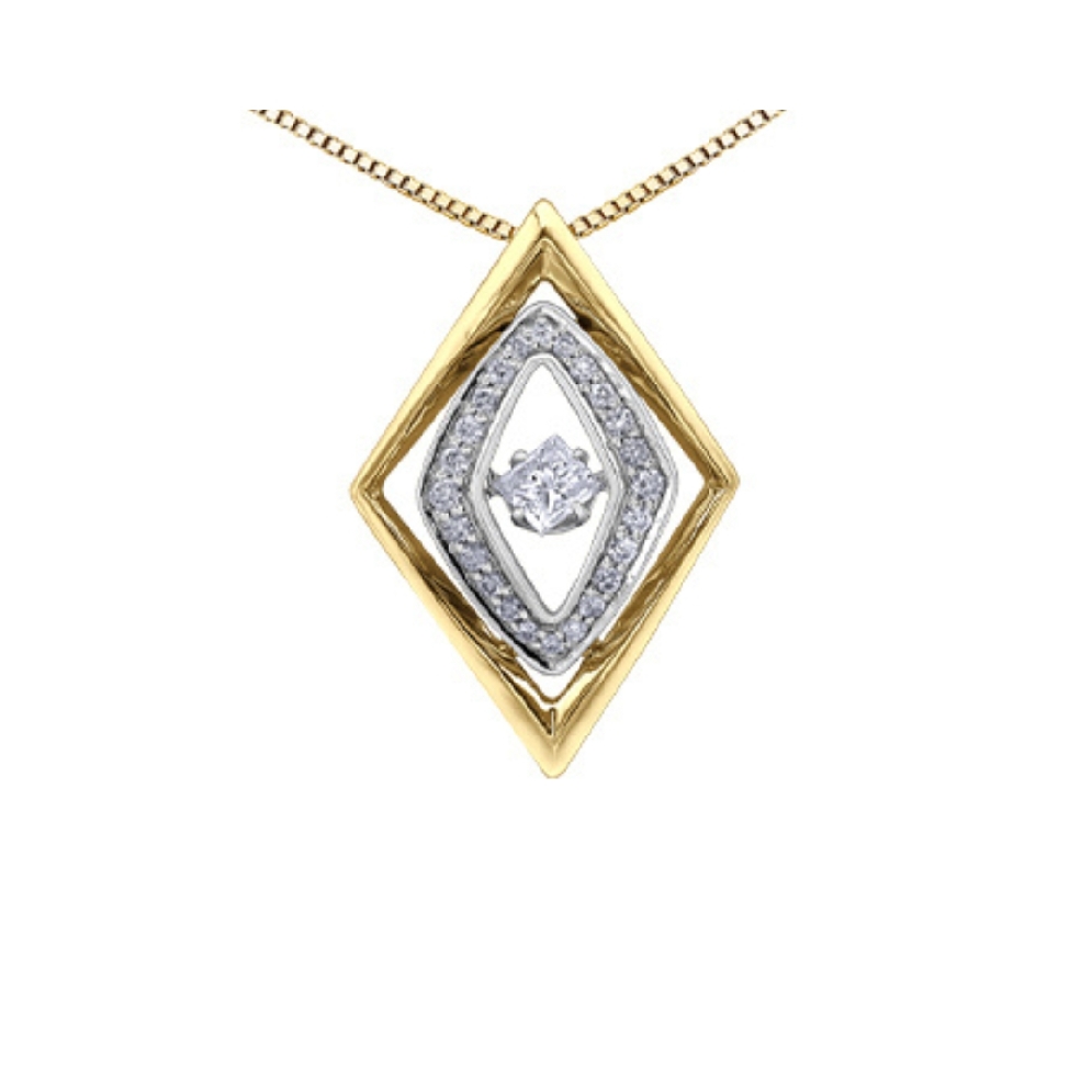 Diamond Pendant in 10KT Yellow Gold  0.35ctw  