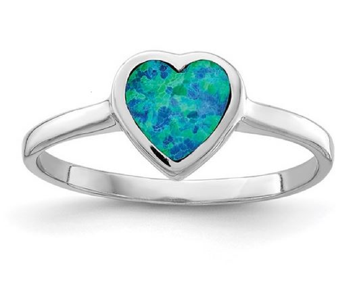 Heart Ring
Lab Created Opal
Sterling Silver/R...