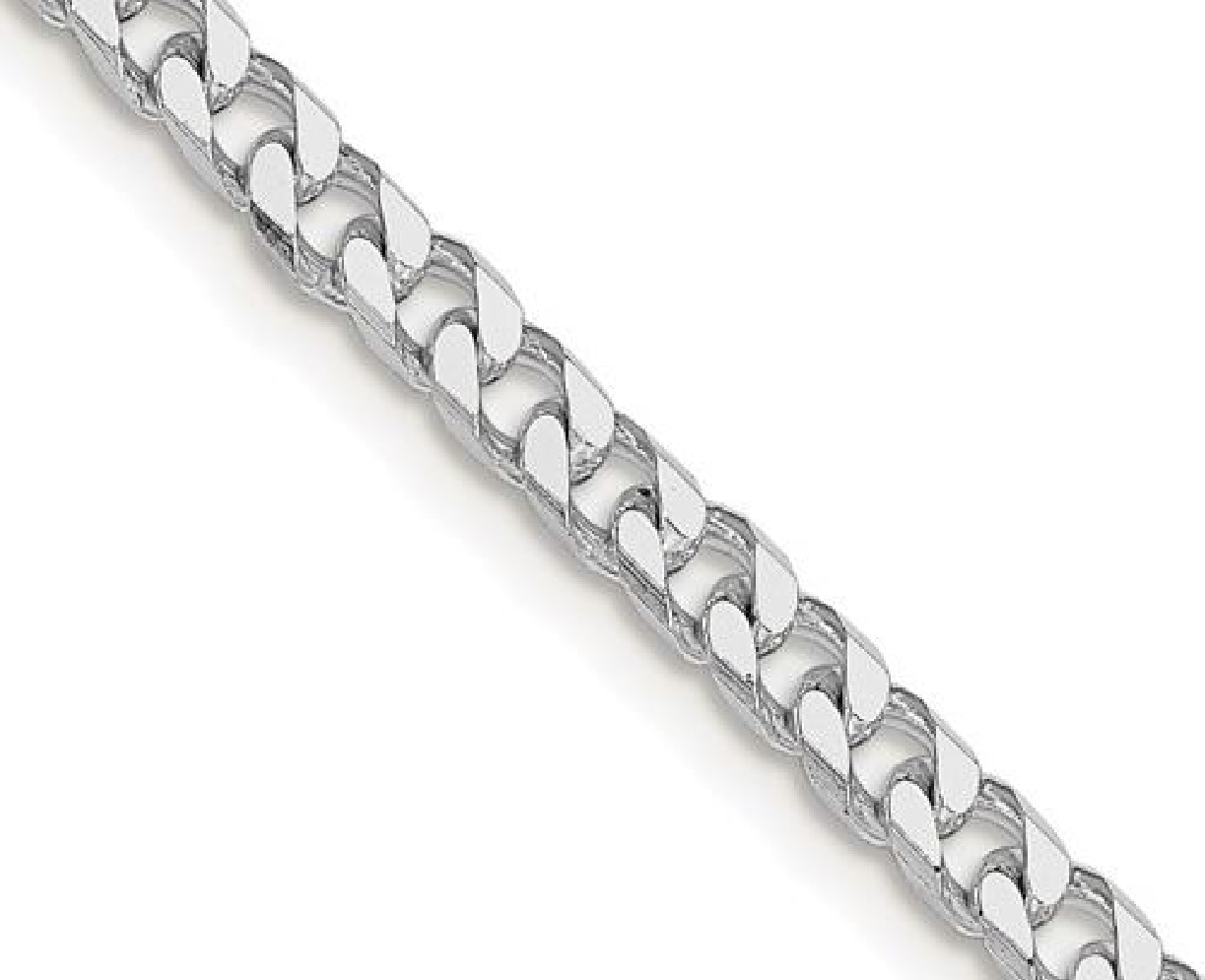 Sterling Silver
3.5mm Curb Chain
Rhodium Plat...