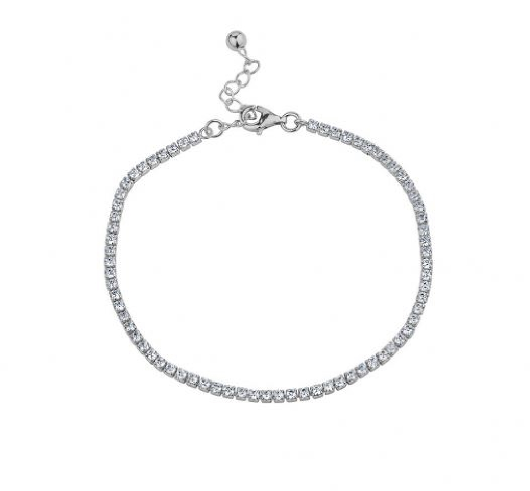 Sterling Silver
Tennis Anklet
Rhodium Plated
...