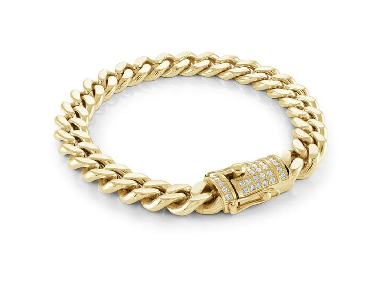Italgem 
Steel Bracelet 
Polished Gold IP Cub...