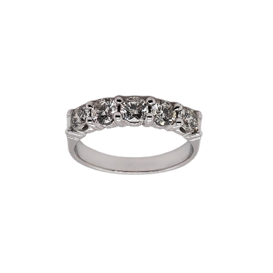 5-Stone Diamond Anniversary Ring 1.0ctw
14KT WG

SI2; G; G
  