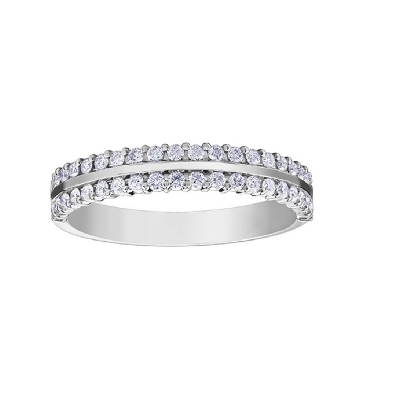 Double Row Diamond Band 
10KT WG

(40 Diamonds)  .33ctw  