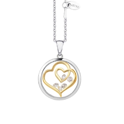 Heart in Heart - ASTRA Jewellery
Silver &amp; 10KT Yellow Gold  20mm  ...