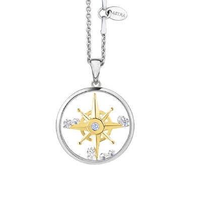 Compass Star - ASTRA Jewellery
Silver &amp; 14KT Yellow Gold Plated 20...