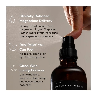 Beauty From Bees 
 Magnesium Oil Spray     120ml
It s not just a ...