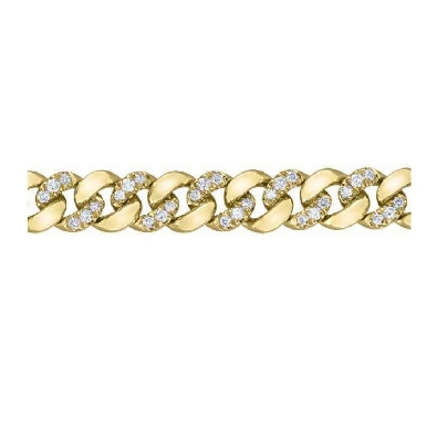 Diamond Curb-Link Bracelet 1.0ctw
10KT Yellow Gold  