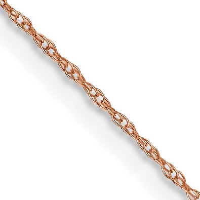 Rose Gold Baby Rope Chain  0.5mm 14KT  16    