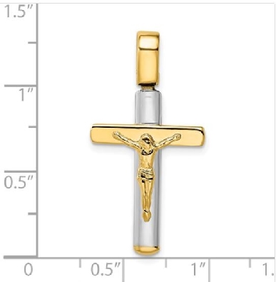 Crucifix Pendant
14Kt WG/YG  