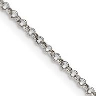 Sterling Silver 1.5mm Rolo Chain 16    