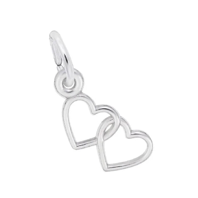 Silver   Two Hearts Entwined   Charm
Also available in yellow or w...