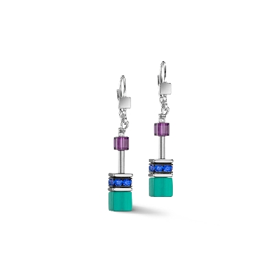 Coeur De Lion GeoCUBE&reg; Iconic Earrings in Turquoise and Purple

...