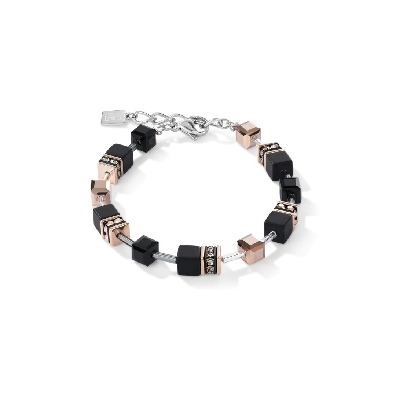 Coeur De Lion 
GeoCUBE&reg; Bracelet Onyx Black/
Rose Gold

With t...