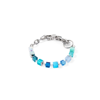 Bracelet Cube Fusion Charm Silver-Ocean
Blue/Turquoise
Steel

S...
