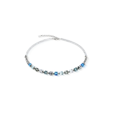 Coeur De Lion &trade;
Collier Blue &amp; Silver Necklace
Stainless Steel...