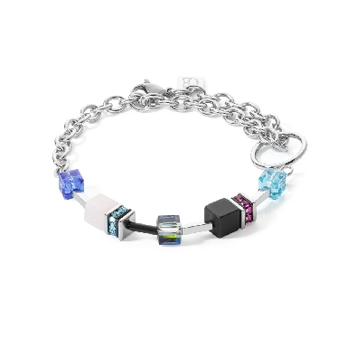Coeur De Lion GeoCUBE&reg; Iconic Precious Chain Bracelet Silver-Multi...